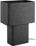 Lampe à poser rectangulaire noire Boaz Recto