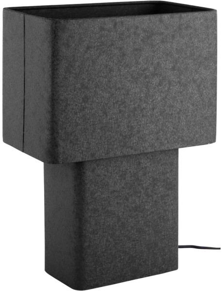 Lampe à poser rectangulaire noire Boaz Recto