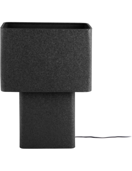 Lampe à poser rectangulaire noire Boaz Recto