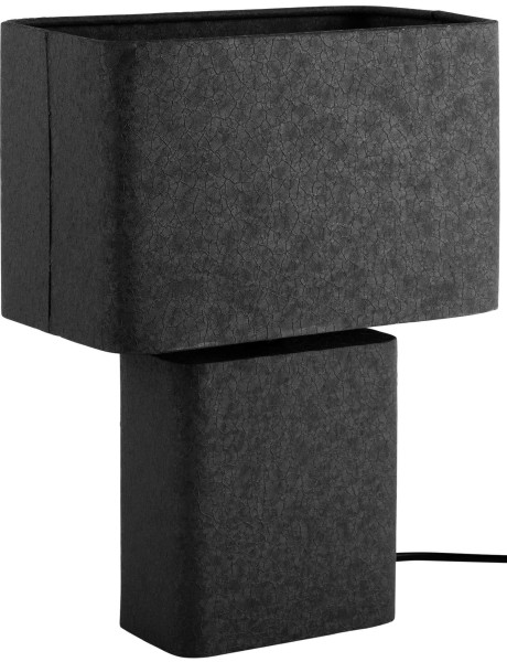 Lampe à poser noire rectangulaire Boaz Recto
