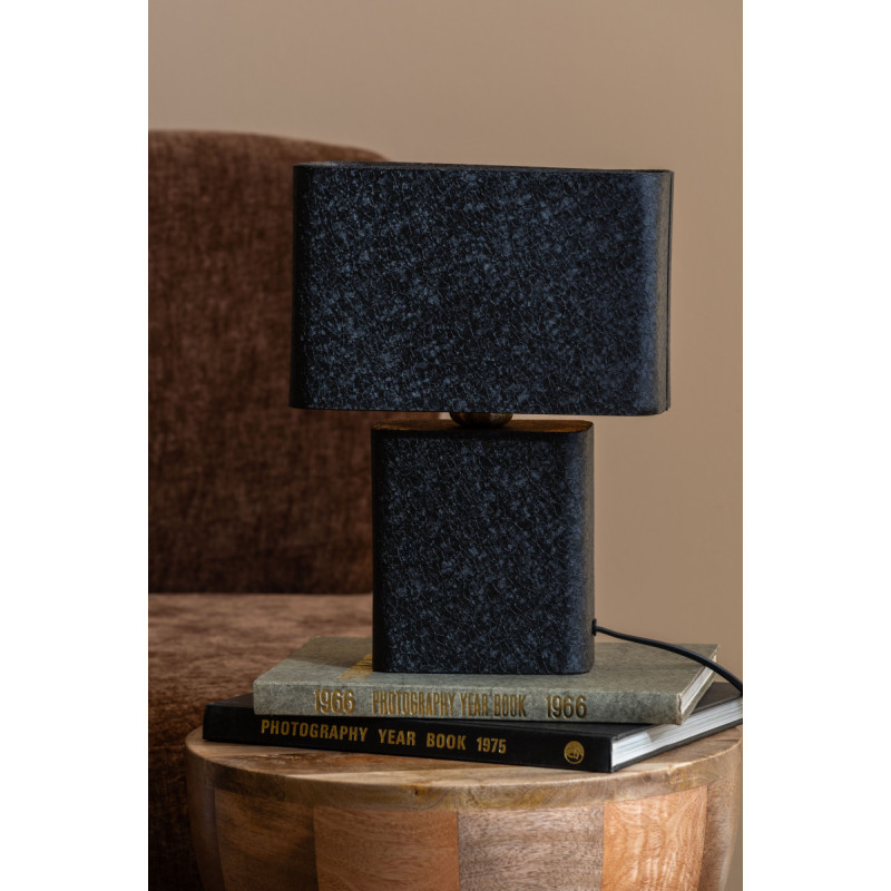 Lampe à poser noire rectangulaire...