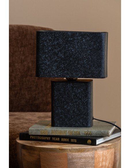 Lampe à poser noire rectangulaire Boaz Recto