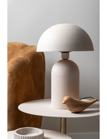 Lampe à poser champignon gris chaud 43 cm Boaz