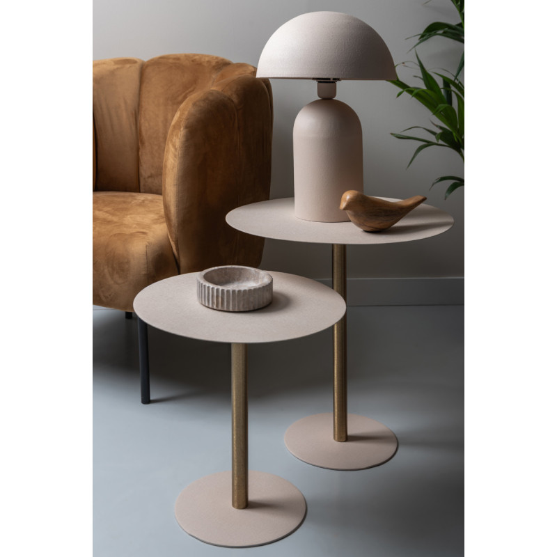 Lampe à poser champignon gris chaud...