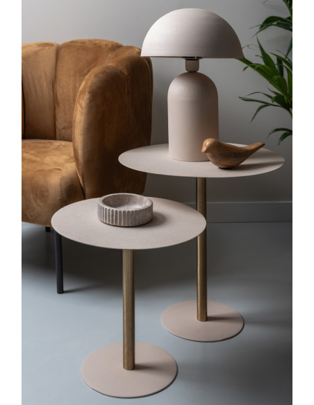 Lampe à poser champignon gris chaud 43 cm Boaz