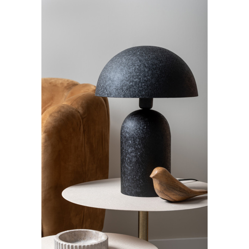 Lampe champignon noire en fer 43 cm Boaz