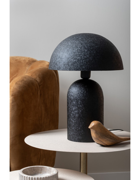 Lampe champignon noire en fer 43 cm Boaz