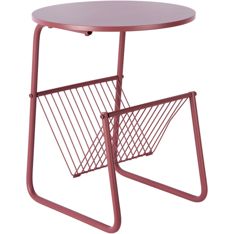 Table d’appoint porte-revues rouge...