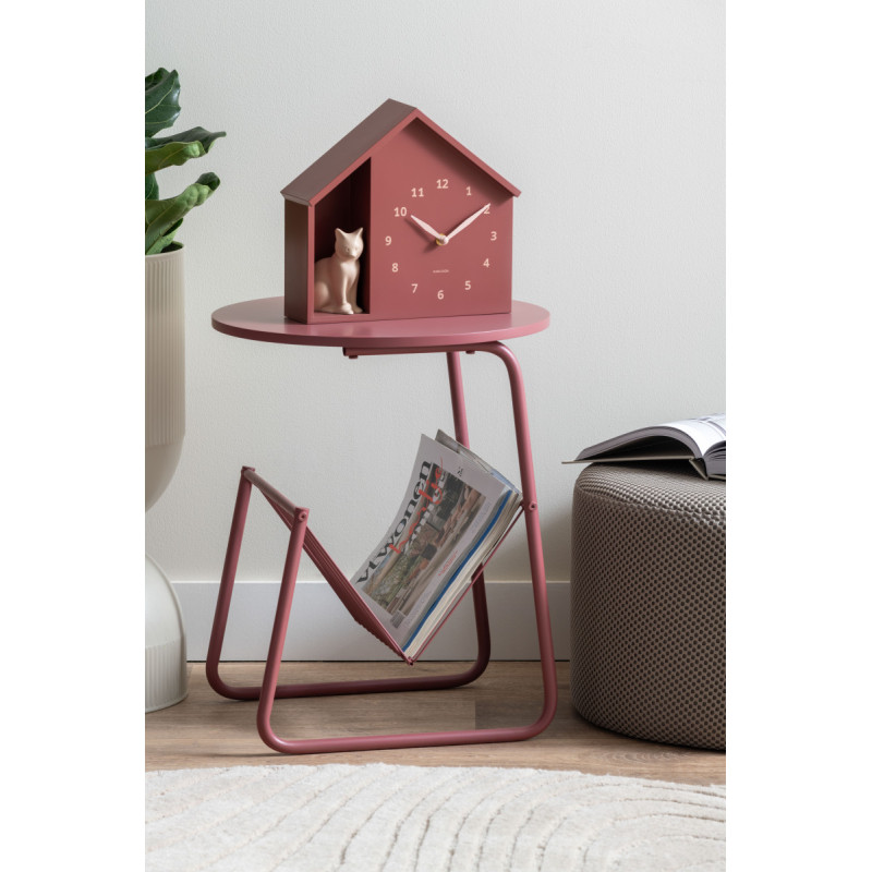 Table d’appoint porte-revues rouge...