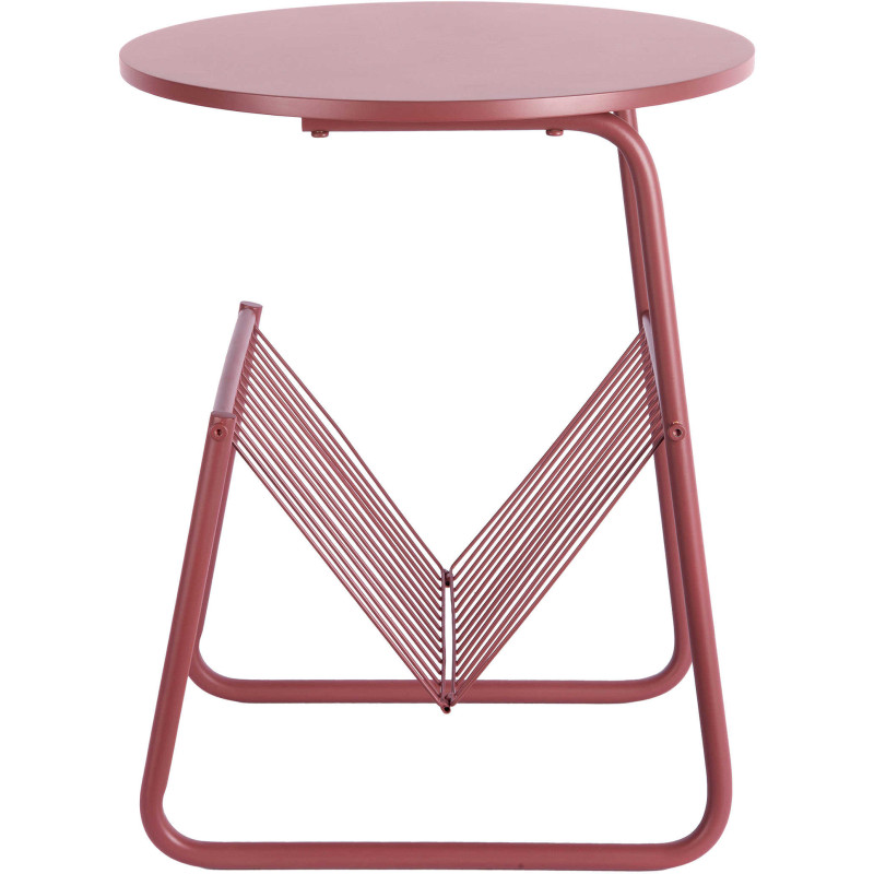 Table d’appoint porte-revues rouge...