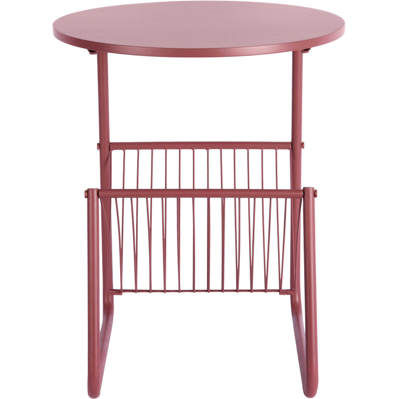 Table d’appoint porte-revues rouge...