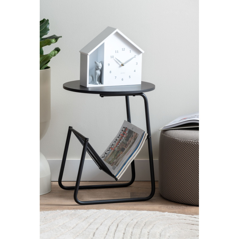 Table d’appoint porte-revues noire en...