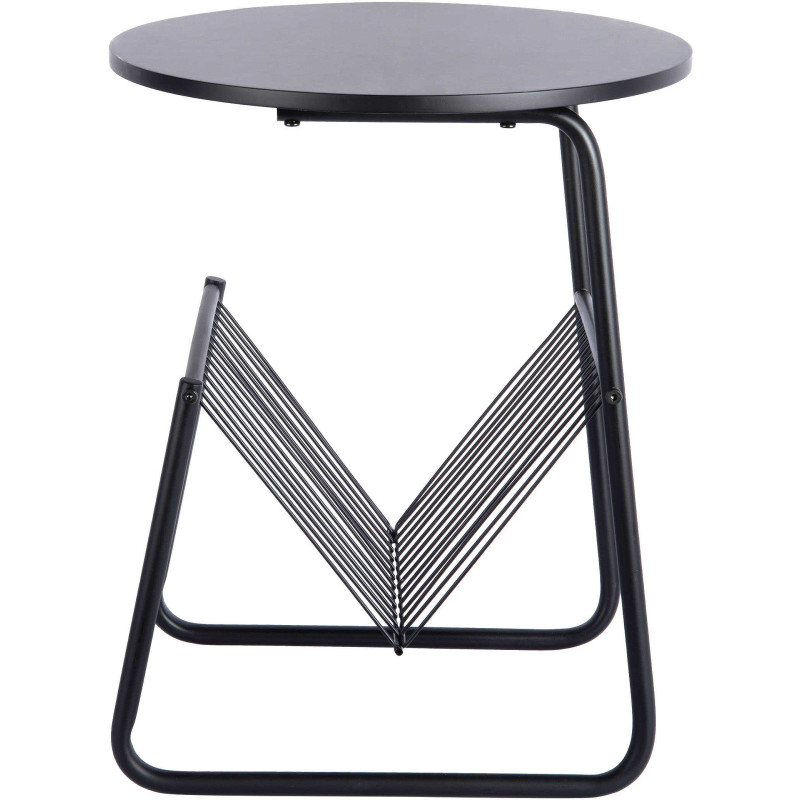 Table d’appoint porte-revues noire en...