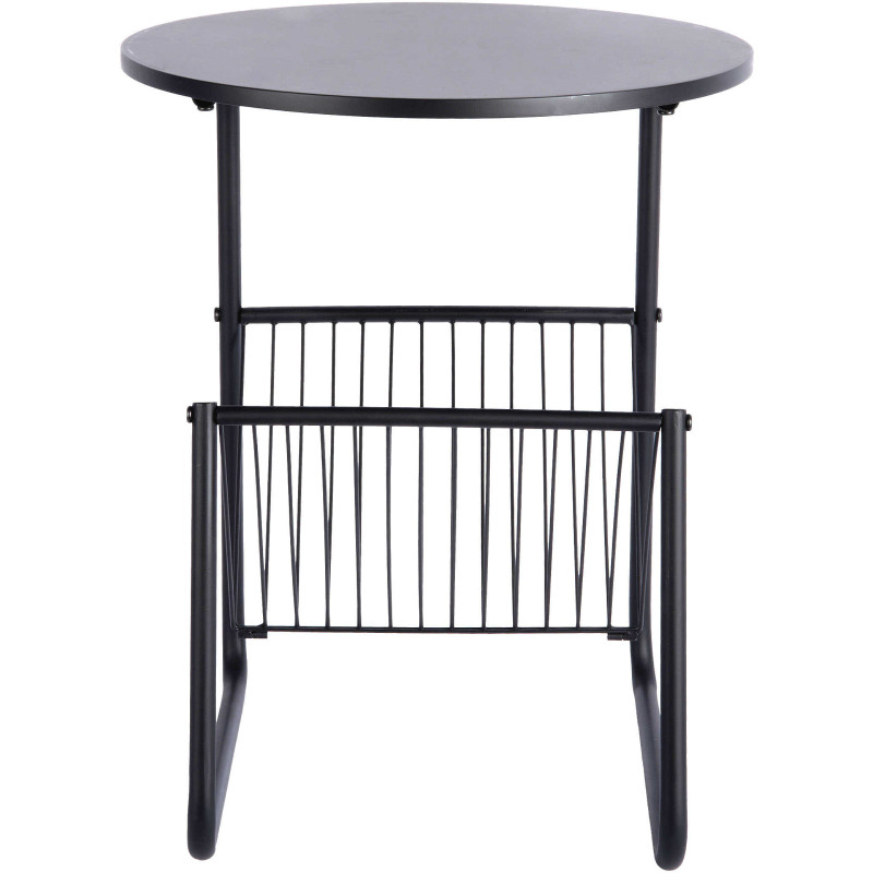 Table d’appoint porte-revues noire en...