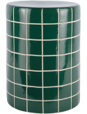 Bout de canapé haut en céramique verte carrelage 33x44 cm Retro Tiles