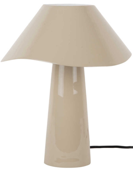 Lampe champignon en métal grège 33 cm Ameno
