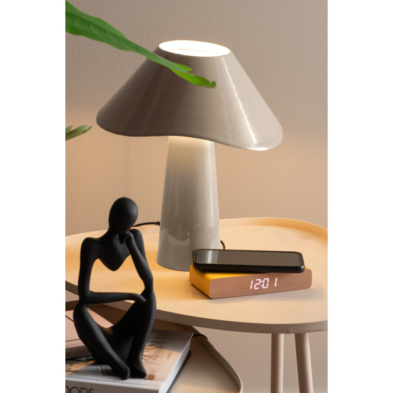 Lampe champignon en métal grège 33 cm...