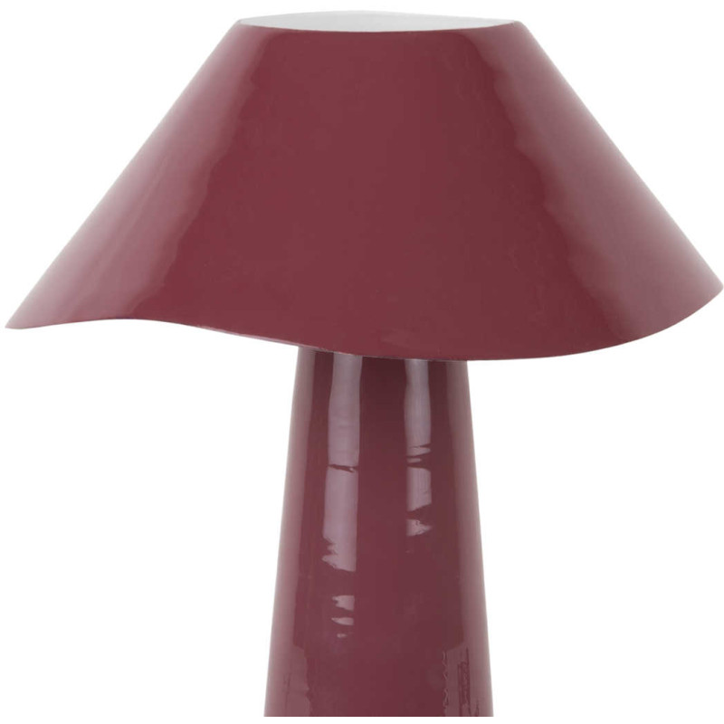 Lampe champignon rose prune 33 cm Ameno