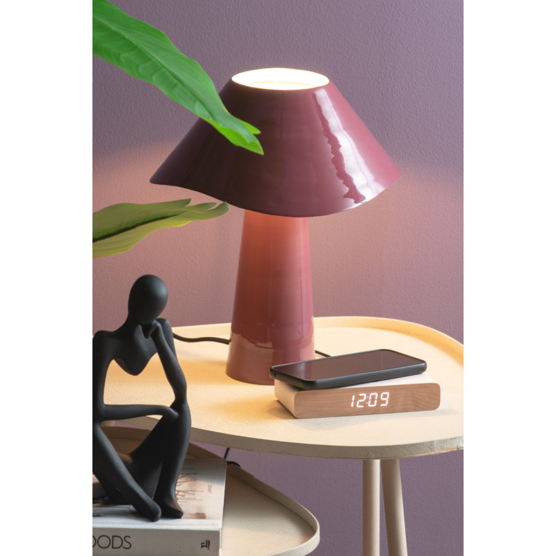 Lampe champignon rose prune 33 cm Ameno