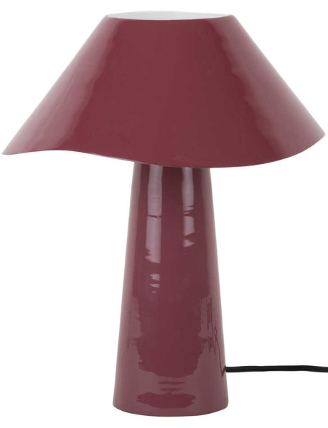 Lampe champignon rose prune 33 cm Ameno