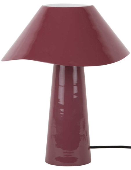 Lampe champignon rose prune 33 cm Ameno
