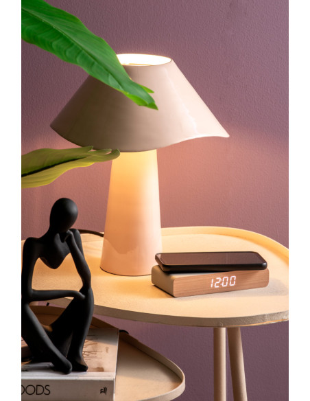 Lampe champignon rose poudré 33 cm Ameno