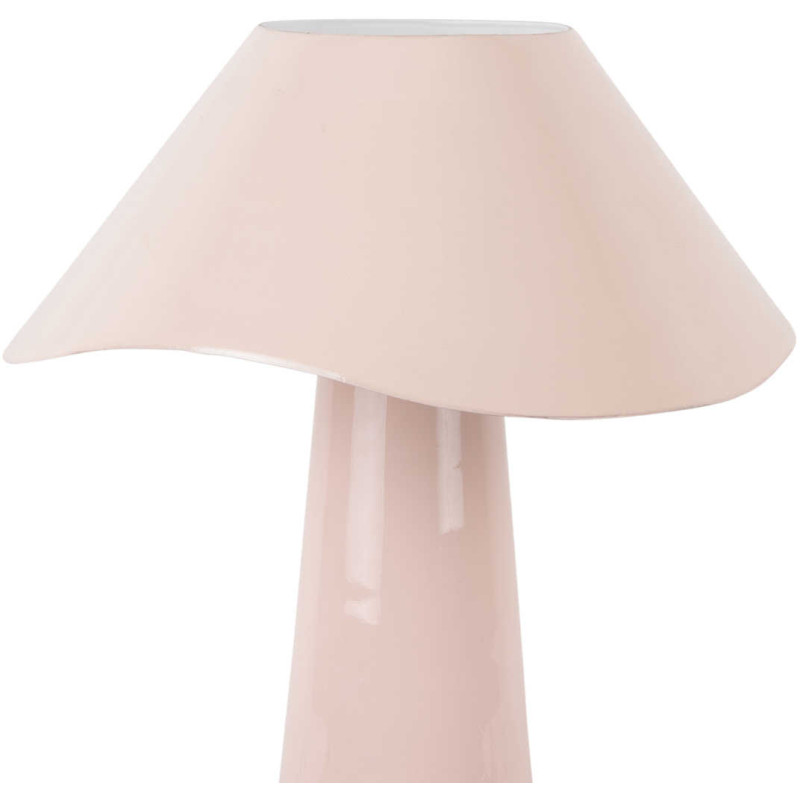 Lampe champignon rose poudré 33 cm Ameno