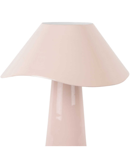 Lampe champignon rose poudré 33 cm Ameno