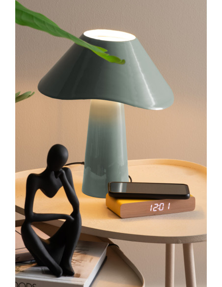 Lampe champignon bleu pastel 33 cm Ameno