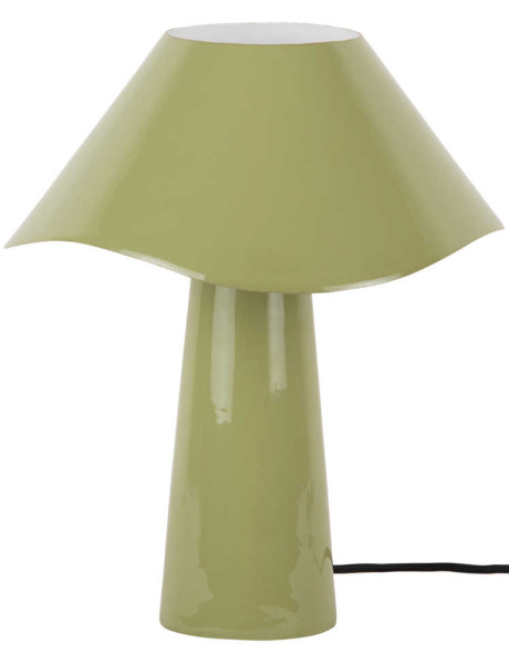 Lampe champignon métal vert sauge 33 cm Ameno