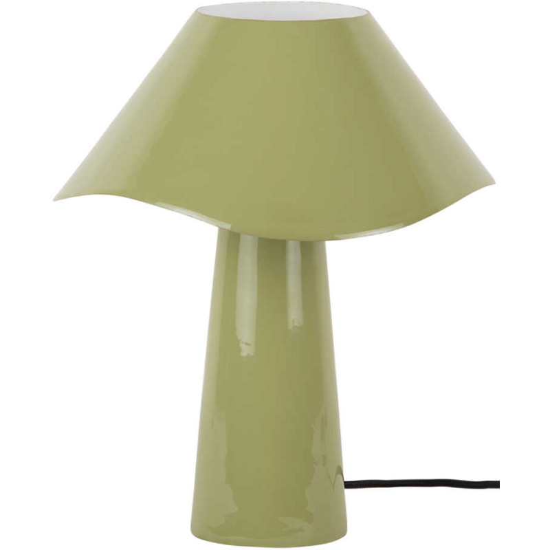 Lampe champignon métal vert sauge 33...