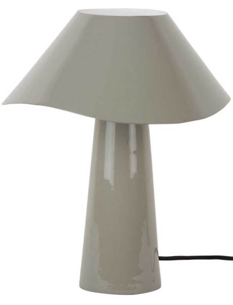 Lampe champignon métal gris taupe 33 cm Ameno