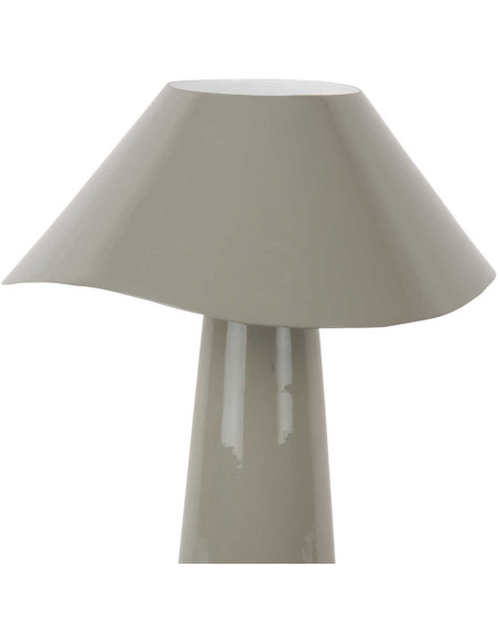 Lampe champignon métal gris taupe 33 cm Ameno