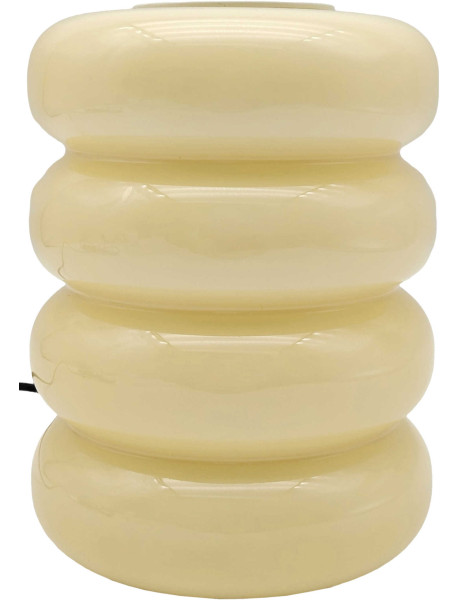Lampe à poser LED en verre blanc crème 16,5 cm Aro