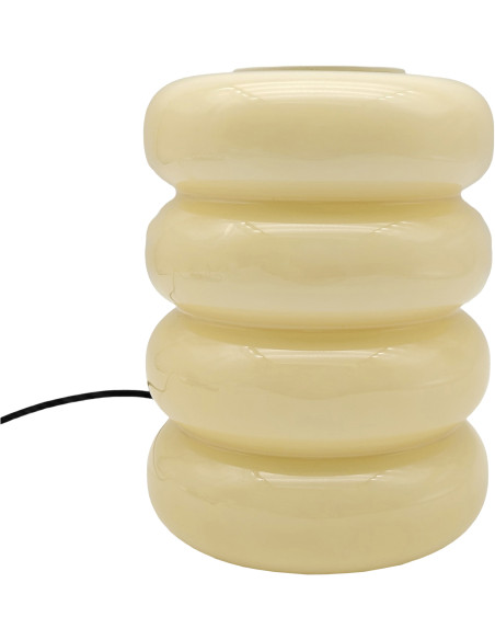 Lampe à poser LED en verre blanc crème 16,5 cm Aro