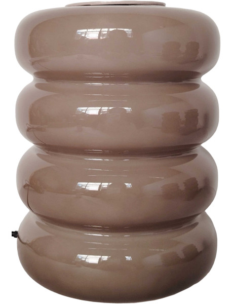 Lampe à poser LED en verre gris taupe 16,5 cm Aro
