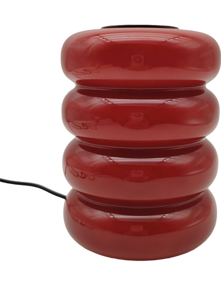 Lampe à poser LED en verre rouge bordeaux 16,5 cm Aro