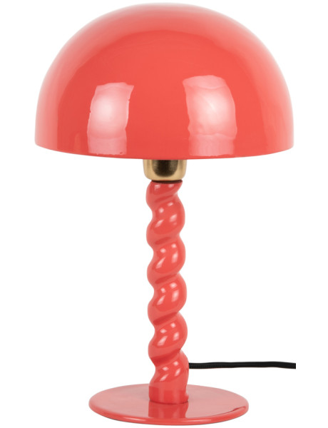 Lampe à poser champignon rouge en métal 39 cm Prisa