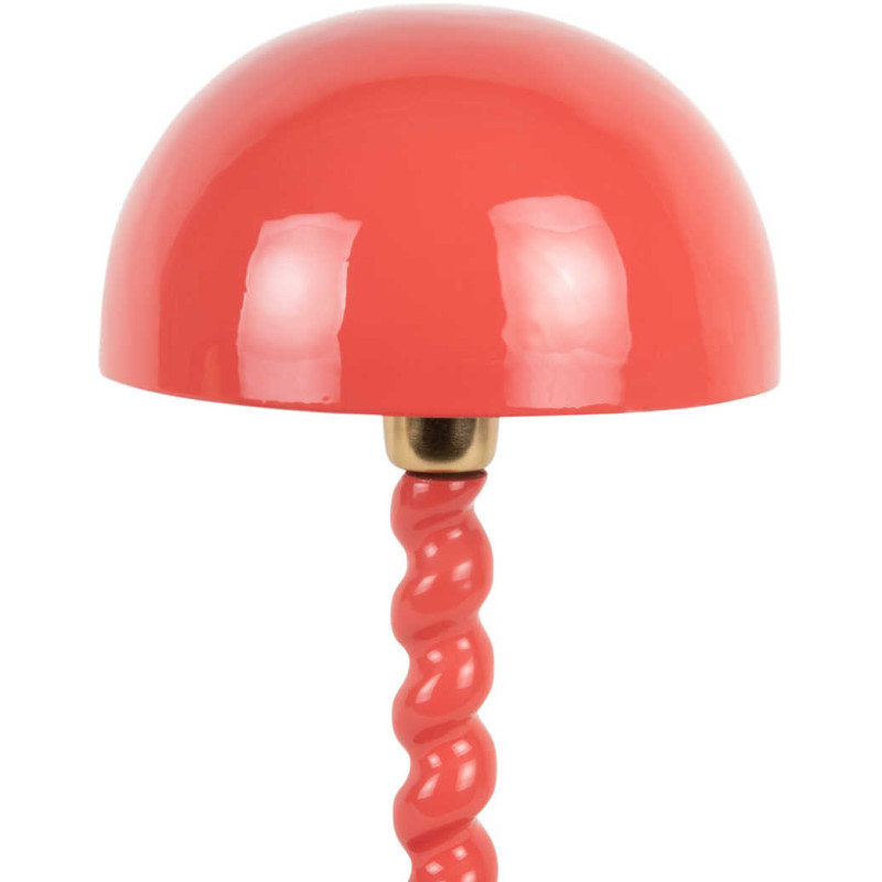 Lampe à poser champignon rouge en...