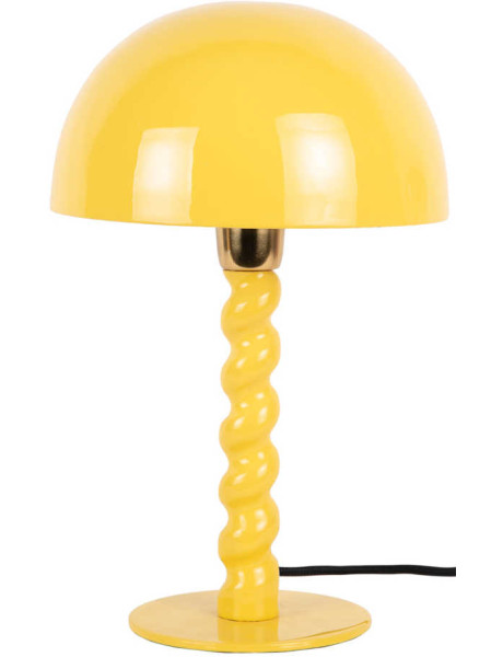 Lampe à poser champignon jaune en métal 39 cm Prisa