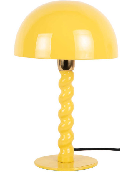 Lampe à poser champignon jaune en métal 39 cm Prisa
