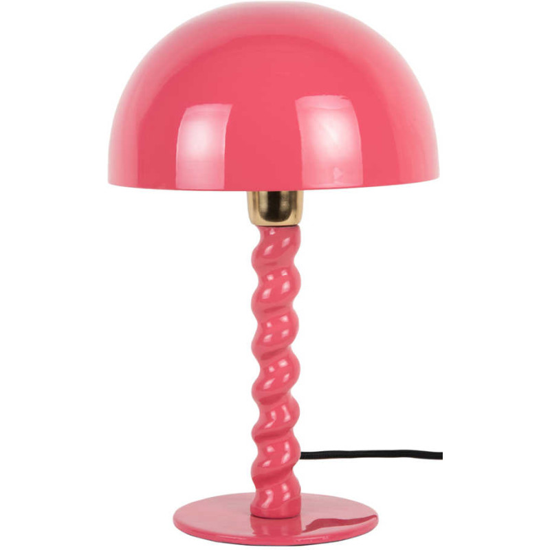 Lampe à poser champignon rose métal...