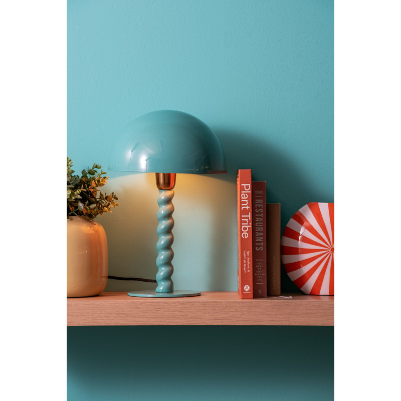 Lampe à poser champignon bleu...