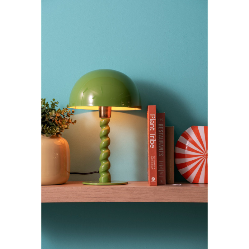 Lampe champignon verte en métal 39 cm...
