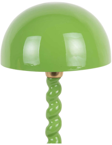 Lampe champignon verte en métal 39 cm Prisa