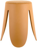 Tabouret bouclette jaune ocre 46 cm Savor