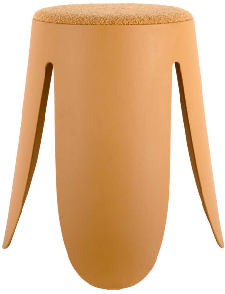 Tabouret bouclette jaune ocre 46 cm Savor
