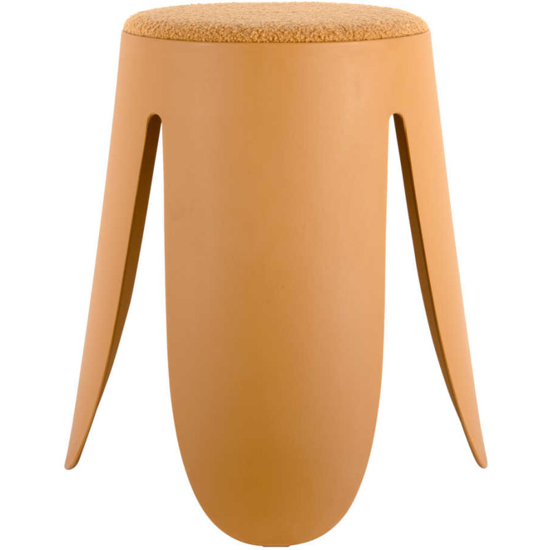 Tabouret bouclette jaune ocre 46 cm...