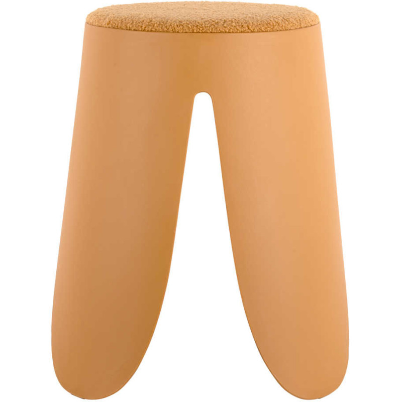 Tabouret bouclette jaune ocre 46 cm...