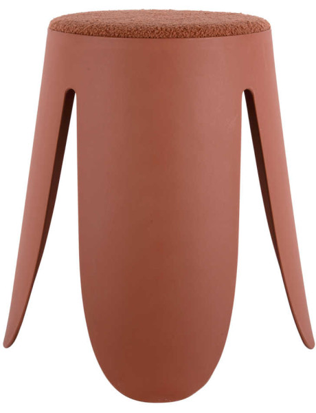 Tabouret bouclette terracotta 46 cm Savor